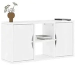 vidaXL TV-Schrank ODDA Wei&szlig; 79x24x40 cm Massivholz Kiefer