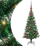 vidaXL K&uuml;nstlicher vorbeleuchteter Weihnachtsbaum Gr&uuml;n 120 cm