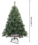 vidaXL K&uuml;nstlicher Weihnachtsbaum mit 150 LEDs Gr&uuml;n 150 cm PE und PVC