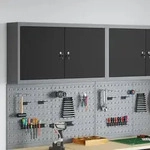 vidaXL Werkzeugschrank Wandmontage Schwarz 100x20x55 cm Stahl