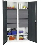 Stumpf Werkzeug- und Materialschrank Serie 3000 lichtgrau / anthrazitgrau + 8
