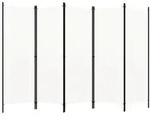 vidaXL 5-tlg. Raumteiler Wei&szlig; 250x180 cm