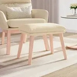 vidaXL Fu&szlig;hocker Creme 45x29,5x35 cm Stoff