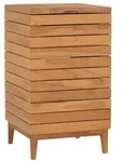 vidaXL W&auml;schekorb 40&times;40&times;70 cm Teak Massivholz