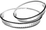 Pasabahce PB-1690038 Pie Geschirr Geh&auml;rtetes Glas Borcam Oval Glas Auflaufform