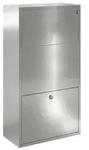 vidaXL Paketdrop-Box mit T&uuml;r Silber 44 x 22 x 82 cm Verzinkter Stahl