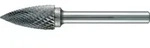 Fr&auml;sstift SPG D.6mm Kopf-L.13mm Schaft-D.3mm HM Verz.Normal,fein TECWERK