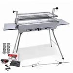 Mangal Ideal Grill Edelstahl 2mm mit D&ouml;ner H&auml;hnchen Drehspie&szlig; Motor