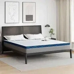 vidaXL Matratzenauflage Wei&szlig; 200 x 200 cm Jacquard-Stoff