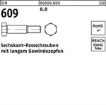 Sechskantpassschraube DIN 609 langem Gewindezapfen M12x 75 8.8 10 St&uuml;ck