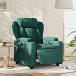 vidaXL Relaxsessel Elektrisch Dunkelgr&uuml;n Stoff