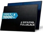 Solarmodul 2x500 Watt Full Black Bifazial Glas PV Modul Solarpanel PMax 1000W