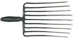 Steingabel 9,Zinken-L.330mm m.Federd&uuml;lle,o.Stiel Stahl,rot-silber...