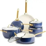 GreenPan Padova Reserve, Gemischtes Set, Blau, Aluminium, Keramik, Gold, Edelstahl