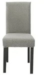 Intirilife 6x Elastischer Stuhlhusse Stuhl&uuml;berzug in GEMUSTERT CREME mit 38 - 45 cm