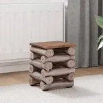 vidaXL Hocker Natur 30 x 30 x 38 cm Massivholz Teak