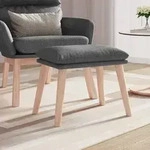 vidaXL Fu&szlig;hocker Hellgrau 45x29,5x35 cm Stoff