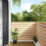 vidaXL Balkon-Sichtschutz Gelb und Wei&szlig; Gestreift 120x700 cm