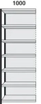Magazin-Regal Stora 100 Regalfeld mit R&uuml;ckwand BxTxH 100x30x260cm...