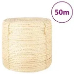 vidaXL Seil 100% Sisal 6 mm 50 m