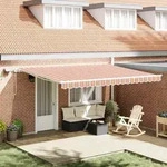 vidaXL Manuelle einziehbare Markise mit LED mehrfarbigen Streifen 450x350 cm