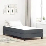 vidaXL Taschenfederkernmatratze Dunkelgrau Mittelhart 90x200x20 cm