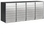 vidaXL Wagenm&uuml;llbeh&auml;lter f&uuml;r 4 Beh&auml;lter 272 x 77,5 x 115,5 cm Stahl