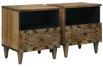 vidaXL Bettkasten 2 pcs Braun 40 x 33 x 46 cm Massivholz Mango