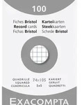 Exacompta 10x Karteikarten A7 kariert, Faltschachtel mit 100 St&uuml;ck, Wei&szlig;, 13200B