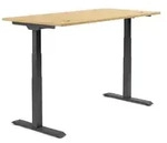 Schreibtisch 1600x605-1255x800mm Platte Buche Gestell sw