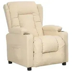 vidaXL Relaxsessel Creme Stoff