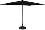 vidaXL Garten-Sonnenschirm 200 x 300 cm Polyester Rechtwinklig Schwarz