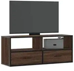 vidaXL TV-Schrank Braun Eiche 100x31x39,5 cm Holzwerkstoff und Metall