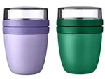 Mepal | Lunchpot Ellipse Mixed | Vivid Lilac + Vivid Green | M&uuml;slibecher to go 