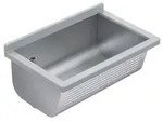 KWC AR Waschtrog, SIRIUS, Edelstahl, 700x328x460 mm, Ablauf links
