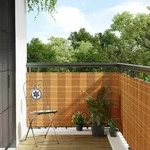 vidaXL Balkon-Sichtschutz Hellbraun 1000x100 cm Poly Rattan
