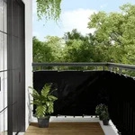 vidaXL Balkon-Sichtschutz Schwarz 90x700 cm 100 % Polyester-Oxford