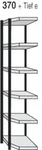 Magazin-Regal Stora 100 Eck-Regalfeld BxTxH 67x30x225cm schwarz/lichtgrau