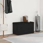 vidaXL Bank mit Stauraum Schwarz Eiche 80x40x45 cm Holzwerkstoff