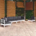 vidaXL 6-tlg. Garten-Lounge-Set mit Kissen Kiefer Massivholz