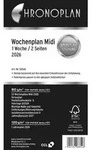 Wochenplan Midi 1 Woche/2 Seiten Kalendarium 2016 wei&szlig;