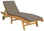 vidaXL Sonnenliege Braun und Taupe Polyester
