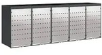 vidaXL Wagenm&uuml;llbeh&auml;lter f&uuml;r 5 Beh&auml;lter 340 x 77,5 x 121,5 cm Stahl