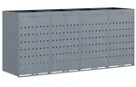 vidaXL Wagenm&uuml;llbeh&auml;lter f&uuml;r 4 Beh&auml;lter Hellgrau 272 x 77,5 x 121,5 cm