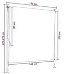 vidaXL Outdoor Rollo Hellgrau 120 x 270 cm