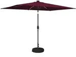 vidaXL Garten Sonnenschirm mit LED-Lichtern 200 x 300 cm Polyester