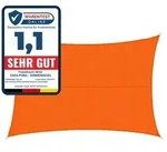 CASA PURA Wasserabweisendes Sonnensegel - F&uuml;r Garten und Balkon - Orange - 3x3...