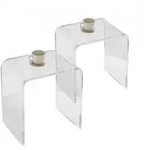 VEVOR 2 Stk. Beistelltisch 415 x 305 x 460 mm, U-f&ouml;rmiger Acryltisch...