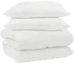 vidaXL Winterbettdecke mit Kissen 3 pcs Wei&szlig; Mikrofaser