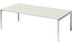 Bisley Konferenztisch DUH2412GW396 U 2400x650-850x1200mm ws/gr.ws